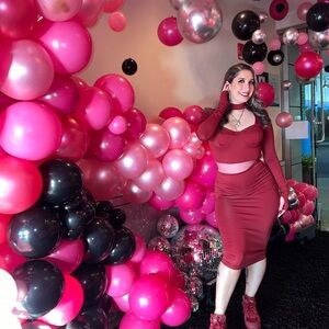 Reebok x Cardi B Red Midi Skirt